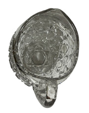 Crystal Pitcher Geometric Pattern Drink Barware Large Round Serving