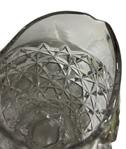Crystal Pitcher Geometric Pattern Drink Barware Large Round Serving