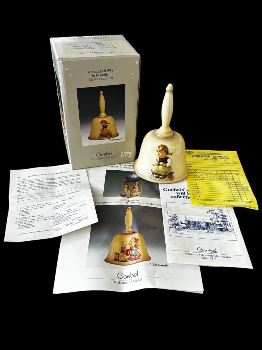 Goebel Annual Bell Bas-Relief 1988 Eleventh Edition Vintage Hummel Handcrafted