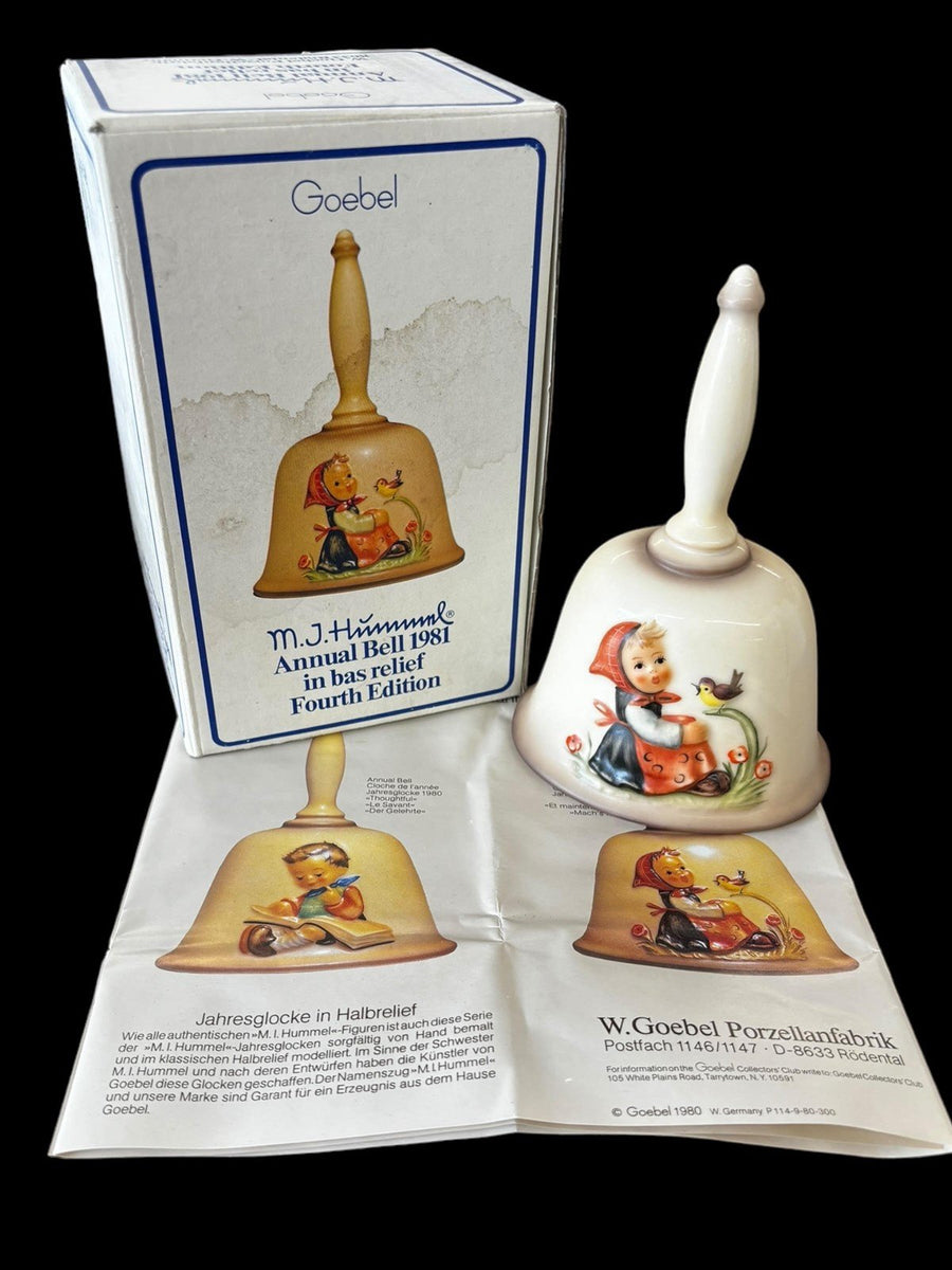 Goebel Annual Bell Bas-Relief 1981 Fourth Edition Vintage Hummel Handcrafted