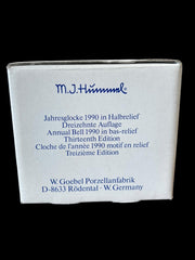 Goebel Annual Bell Bas-Relief 1990 Thirteenth Edition Vintage Hummel Handcrafted