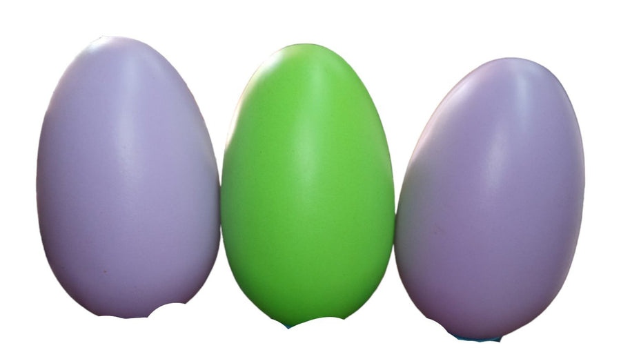 Egg Blow Mold w/ Bunny Face Vintage General Foam Plastics Set of 3 12" High