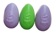 Egg Blow Mold w/ Bunny Face Vintage General Foam Plastics Set of 3 12" High