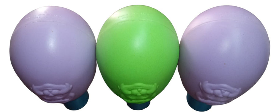 Egg Blow Mold w/ Bunny Face Vintage General Foam Plastics Set of 3 12" High