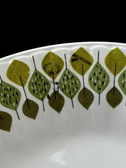 Spanish Crown Pontesa Ironstone Green Leaf Pattern Set Dinner Plates and Cups