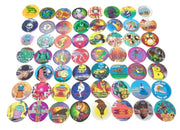 POGS/Milk Caps Lot Of 56 With Storage Tube Retro Collectible Nostalgic 1990s