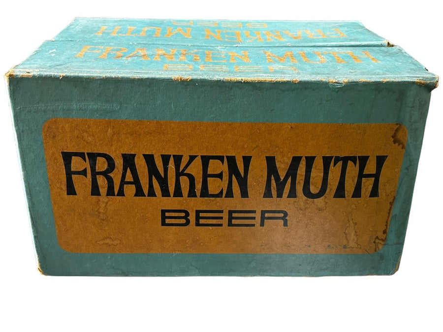 Franken Muth Beer Vintage Plastic Coated Cardboard Box Held 24 12 oz Bottles