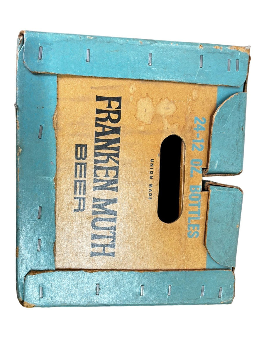 Franken Muth Beer Vintage Plastic Coated Cardboard Box Held 24 12 oz Bottles