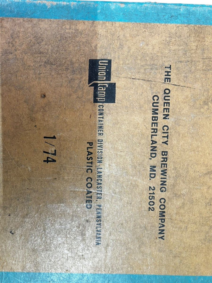 Franken Muth Beer Vintage Plastic Coated Cardboard Box Held 24 12 oz Bottles
