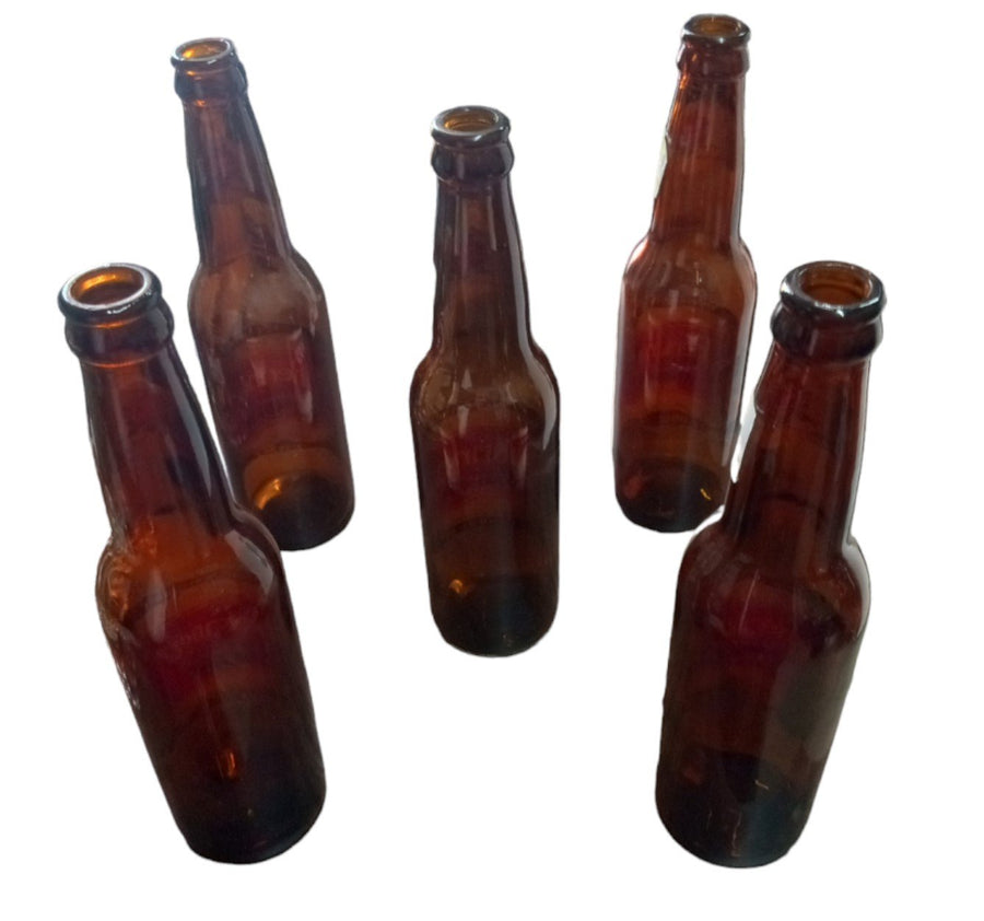 Empty Beer Bottles Antique Renner Golden Amber Beer Vintage 12 Oz. Lot of 5