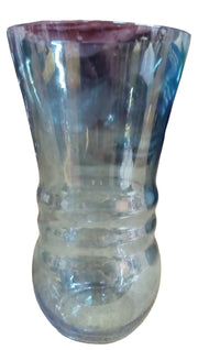 Smoked Glass Antique Blue Pitcher and Glass Red Glass Vintage 3 Pieces