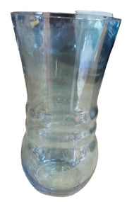 Smoked Glass Antique Blue Pitcher and Glass Red Glass Vintage 3 Pieces