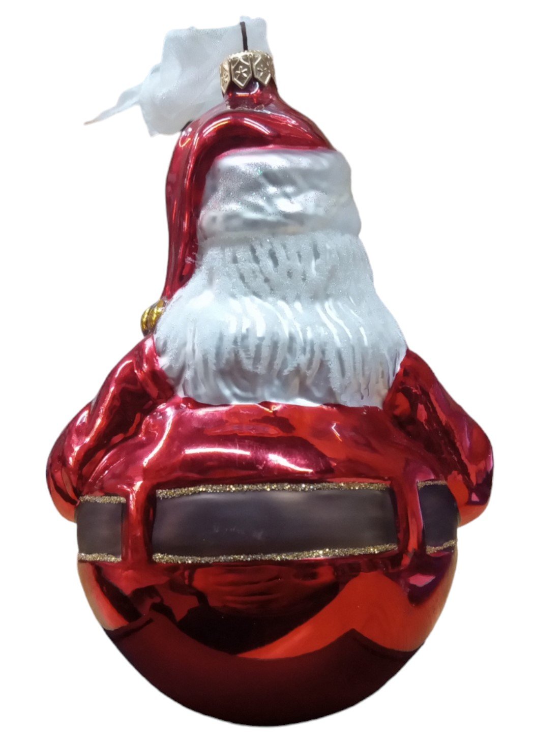 Coca Cola Santa Ornament Vintage Festive Sparkly Yuletide Christmas Holiday Red