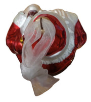 Coca Cola Santa Ornament Vintage Festive Sparkly Yuletide Christmas Holiday Red