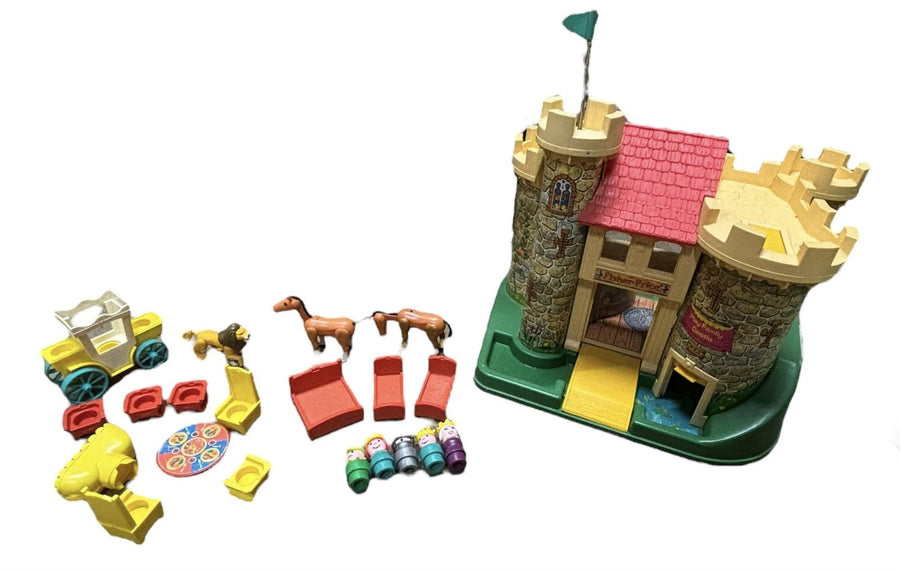 Fisher Price Play Family Castle 1994 Little People Set 21 Pc Vintage