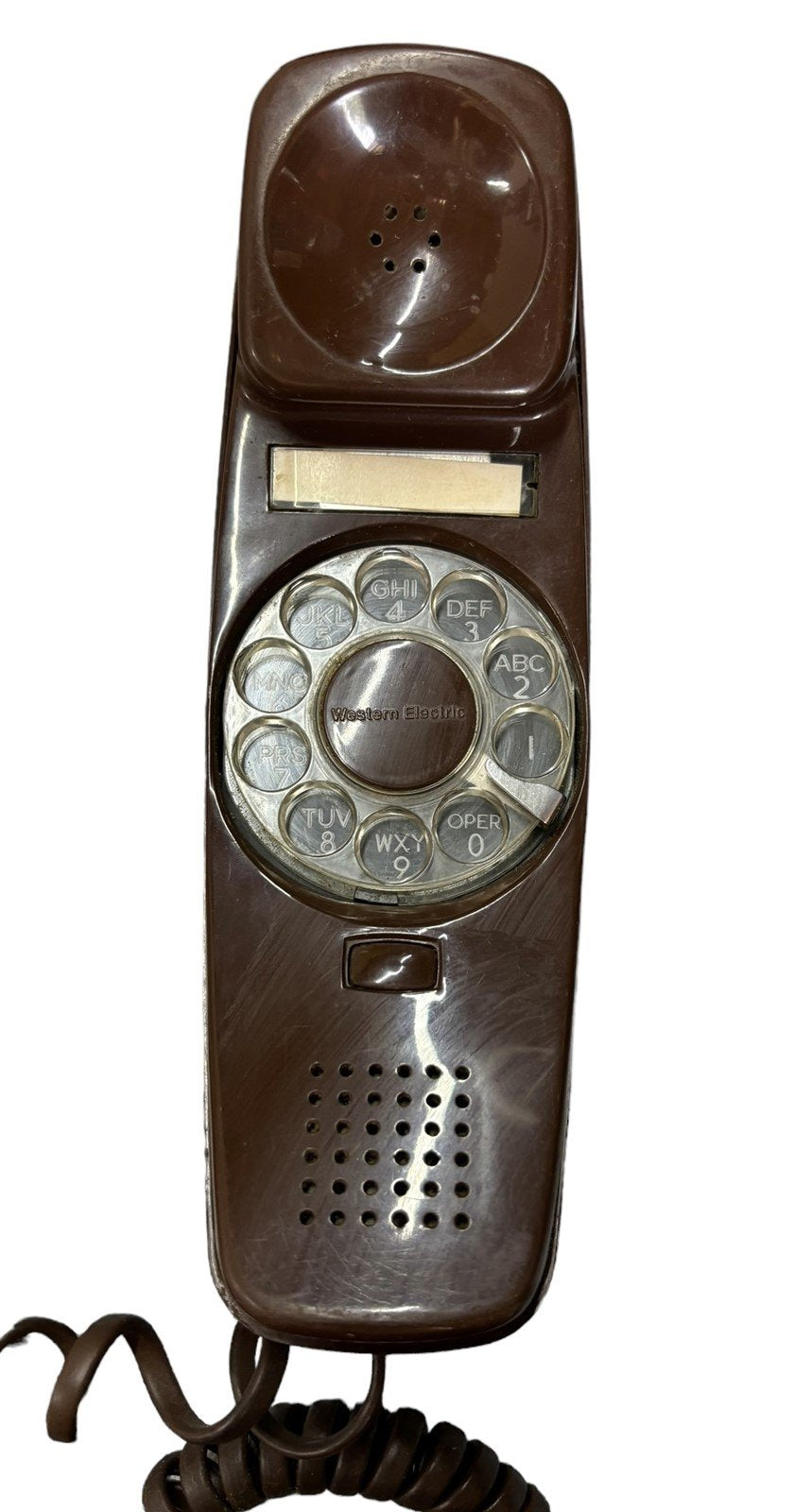 Rotary Dial Trimline Phone Vintage Brown Western Electric 1970s