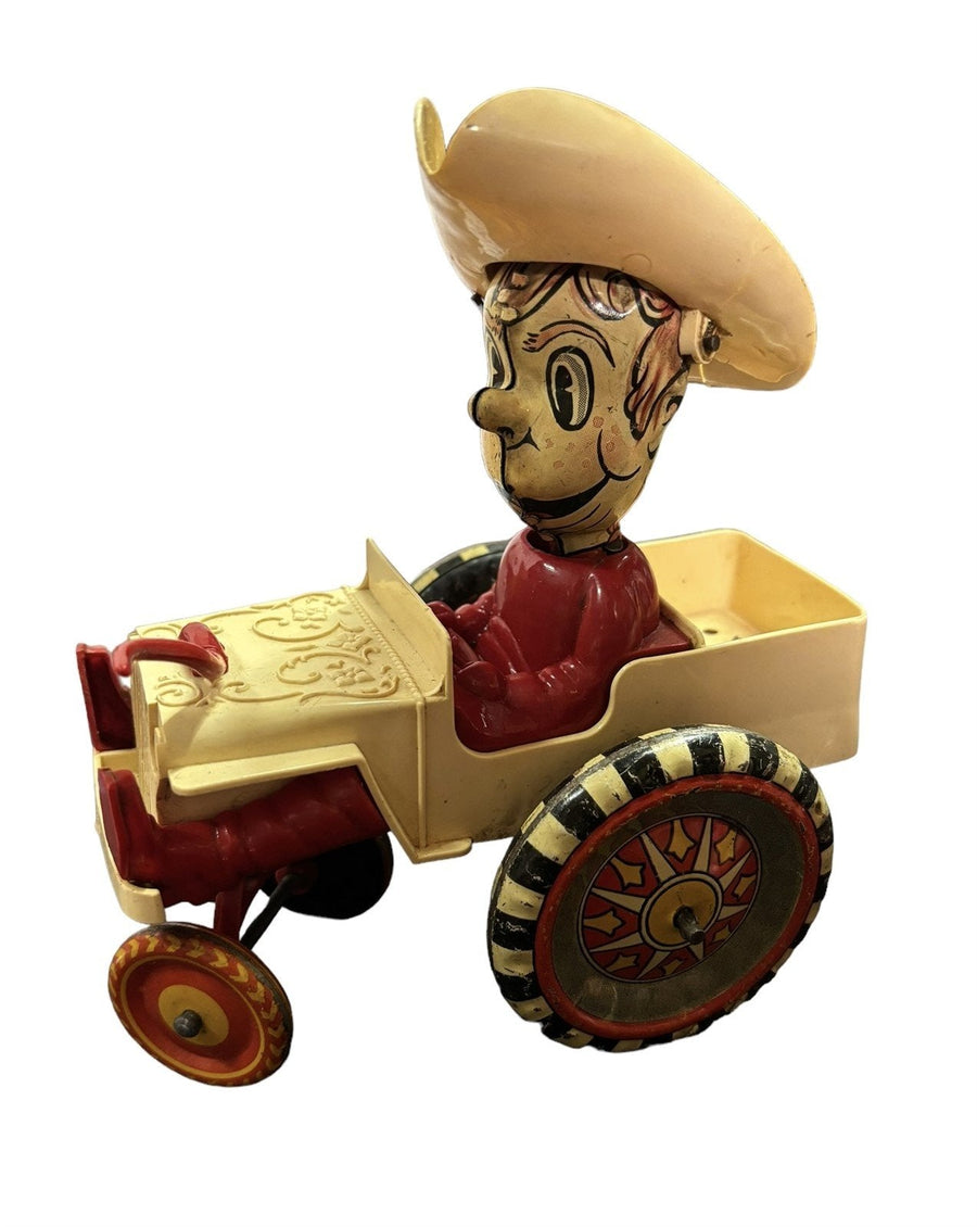 Marx Tin Toy Wind Up Sheriff Sam Vintage 1950s Litho Working