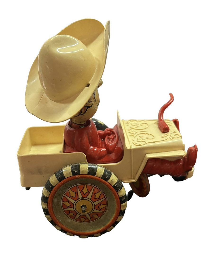 Marx Tin Toy Wind Up Sheriff Sam Vintage 1950s Litho Working