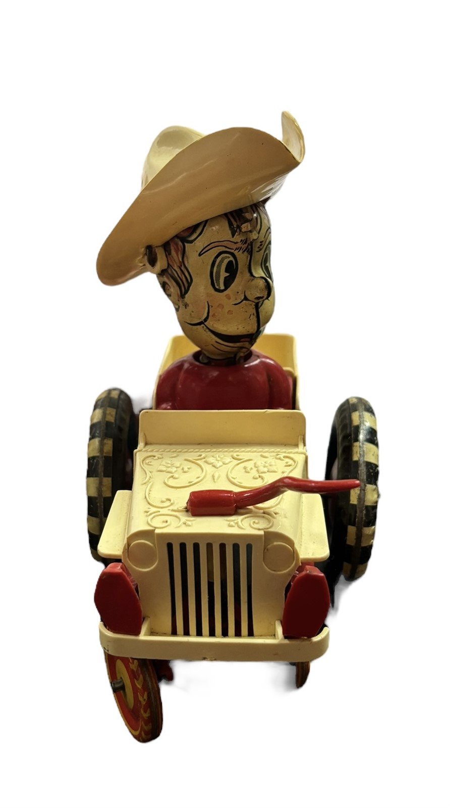 Marx Tin Toy Wind Up Sheriff Sam Vintage 1950s Litho Working