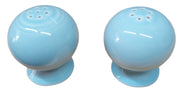 Fiesta - Sky Blue Ball Salt and Pepper Set Shakers Ceramic Homer Laughlin w/ Box