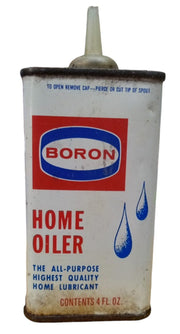 Boron Home Oiler Can Home Lubricant Vintage Collectible Nostalgic