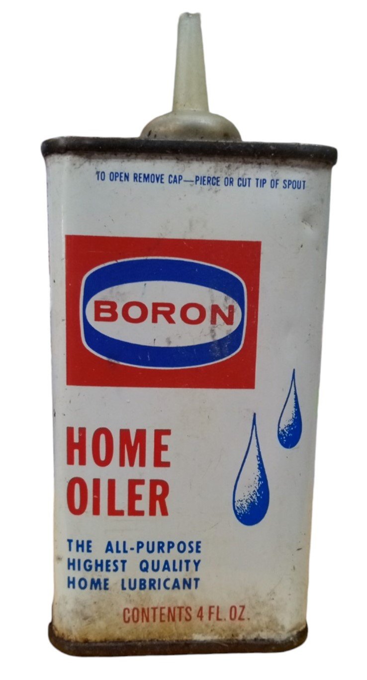 Boron Home Oiler Can Home Lubricant Vintage Collectible Nostalgic