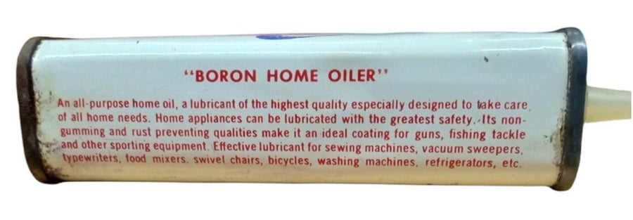 Boron Home Oiler Can Home Lubricant Vintage Collectible Nostalgic