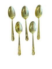 Gold Plated Collectible Rogers President Spoons Set of 34 Vintage Dinnerware