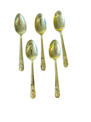 Gold Plated Collectible Rogers President Spoons Set of 34 Vintage Dinnerware