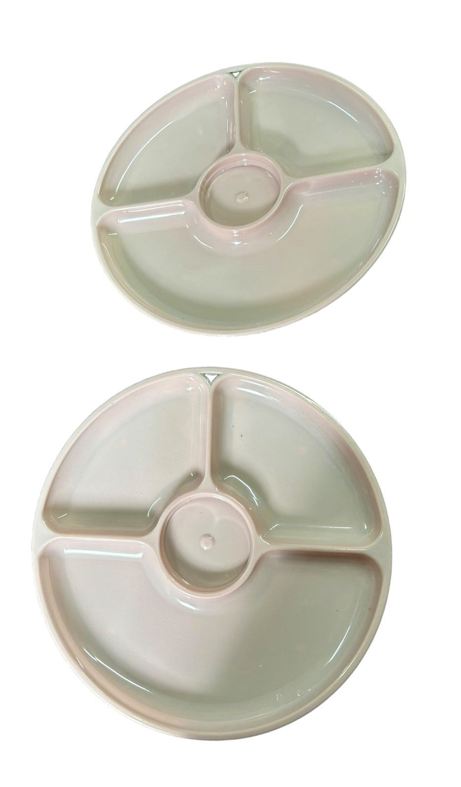 Divided Plates Lot 7 Colonial Plastics Corp Steri-Lite Camping Serving Dishes