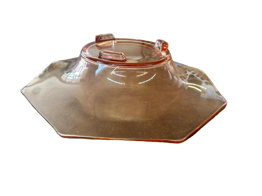Cambridge Pink Depression Glass Decorative Bowl 13 Inches Wide