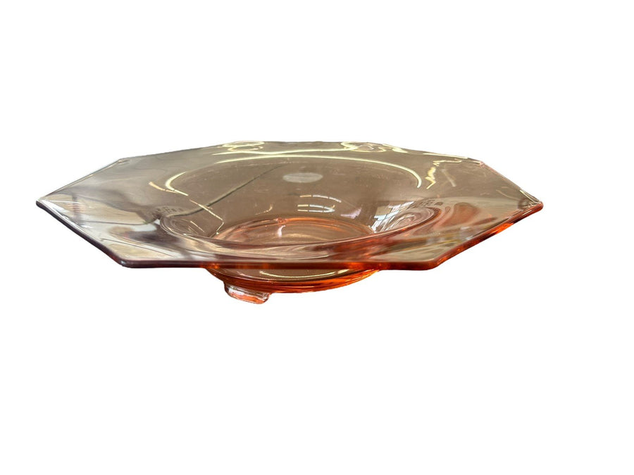 Cambridge Pink Depression Glass Decorative Bowl 13 Inches Wide