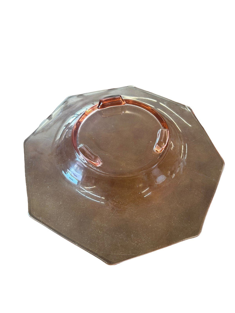 Cambridge Pink Depression Glass Decorative Bowl 13 Inches Wide