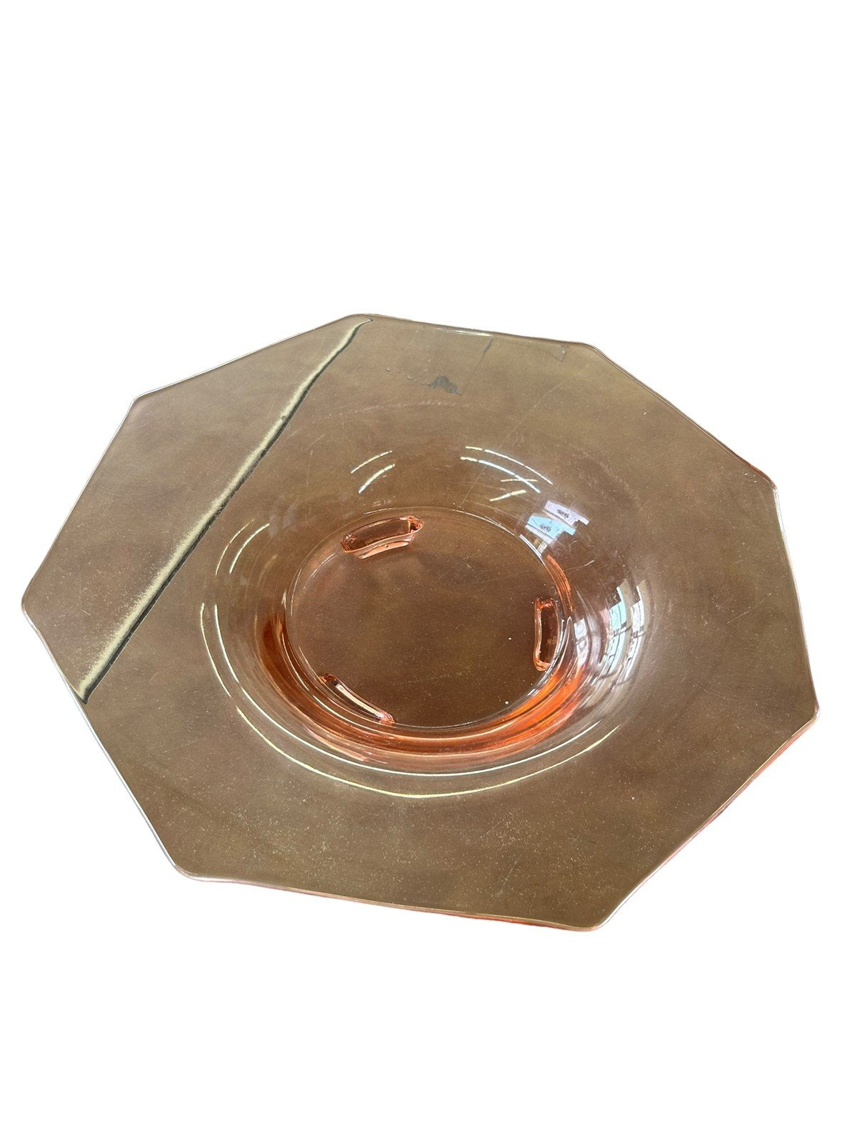 Cambridge Pink Depression Glass Decorative Bowl 13 Inches Wide