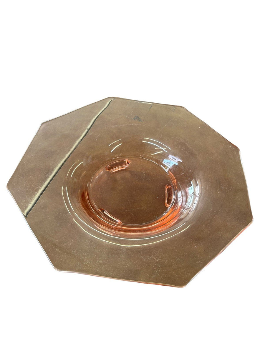 Cambridge Pink Depression Glass Decorative Bowl 13 Inches Wide
