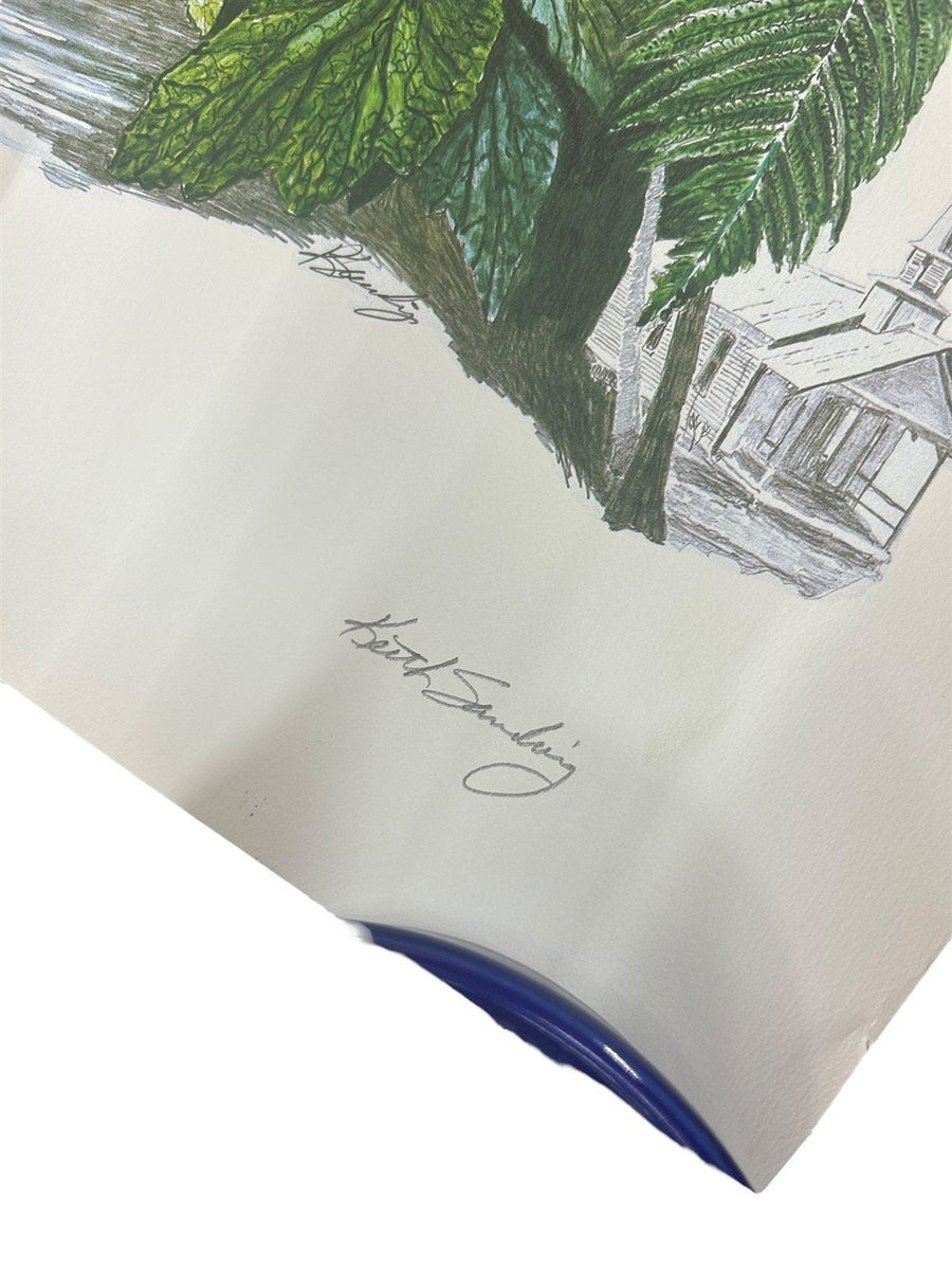 Keith Sandvig Signed Art Poster "Paradise Found." Handmade Collectible