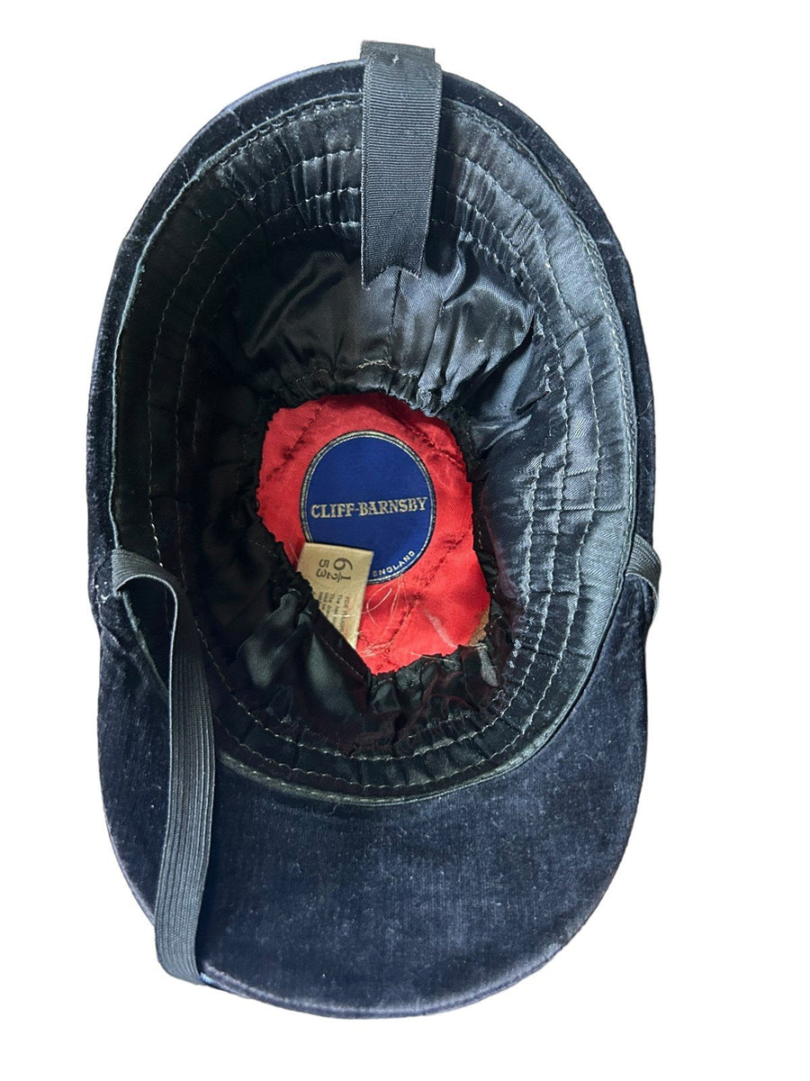 Cliff Barnsby Vintage Velvet Riding Helmet Size 6 1/2 Made in England