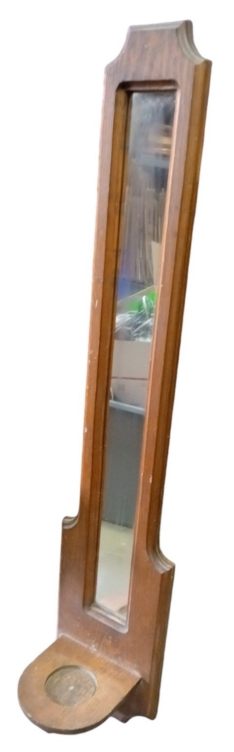 MCM Wooden Wall Sconce With Mirror Vintage Collectible Nostalgic Decorative