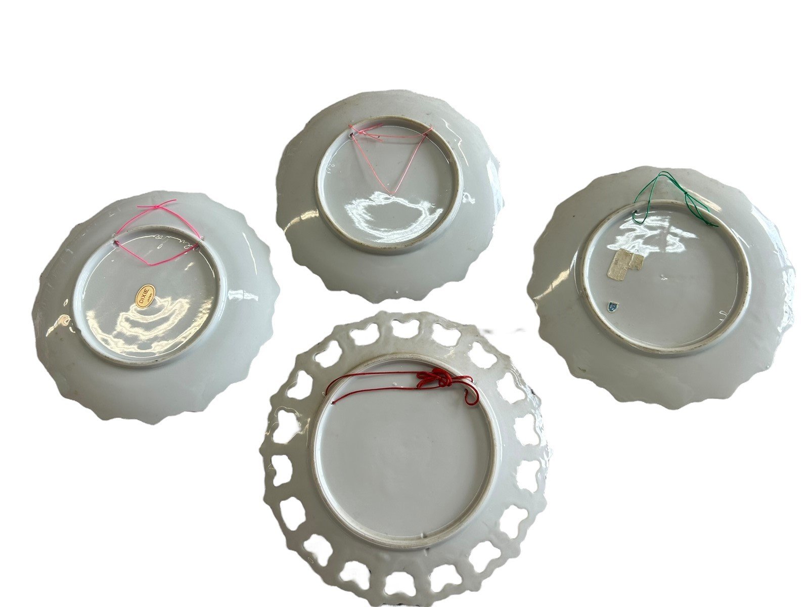 Vintage Nevco Japan Wall Hanging Plates Set of 4 Kitchen Decor