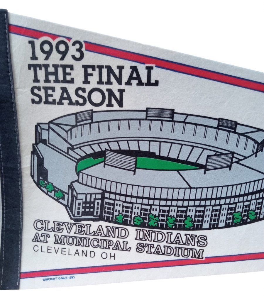 Cleveland Guardians 1993 The Final Season Pennant Vintage Sports Memorabilia