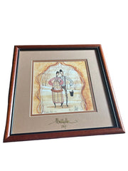 P Buckley Moss Double Signed Pilgrim Family 1987 969/1000 Framed