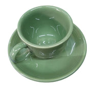 Fiesta - Sage Green Tea Cup & Saucer Homer Laughlin Ceramic Set Dining