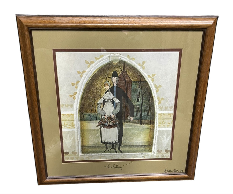 P. Buckley Moss Print The Wedding Double Signed 900/1000 Framed Art