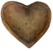 Batea Wood Handmade Mexican Medium Heart Bowl 10" x 10"