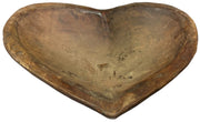 Batea Wood Handmade Mexican Medium Heart Bowl 10" x 10"