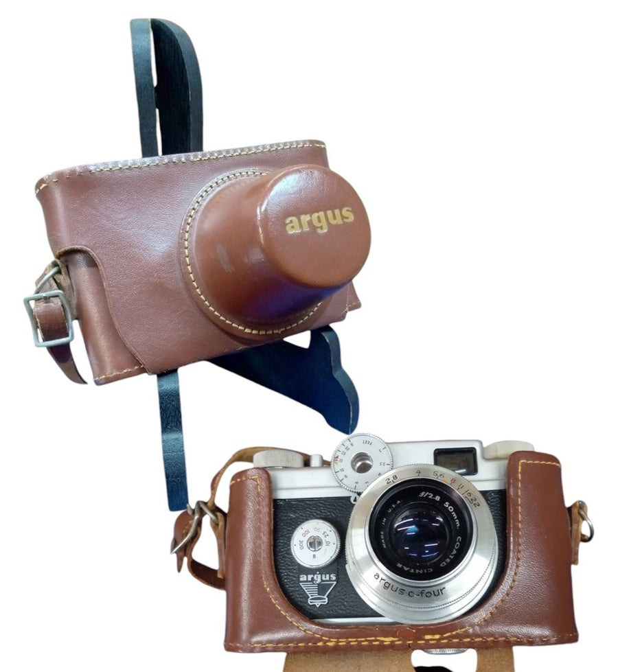 Argus C4 Camera With Leather Case Vintage Collectible Nostalgic Photography