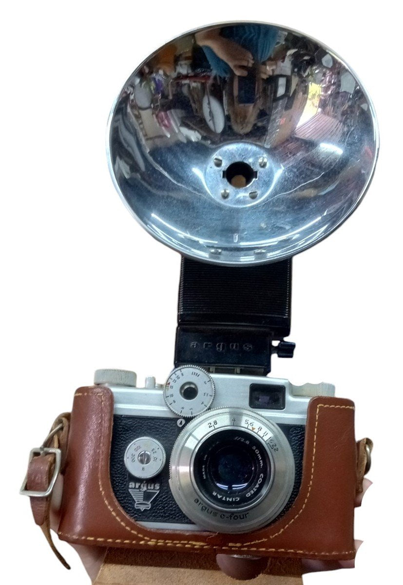 Argus C4 Camera With Leather Case Vintage Collectible Nostalgic Photography