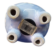 Blue and White Ceramic Pig Shaped Piggy Bank Vintage