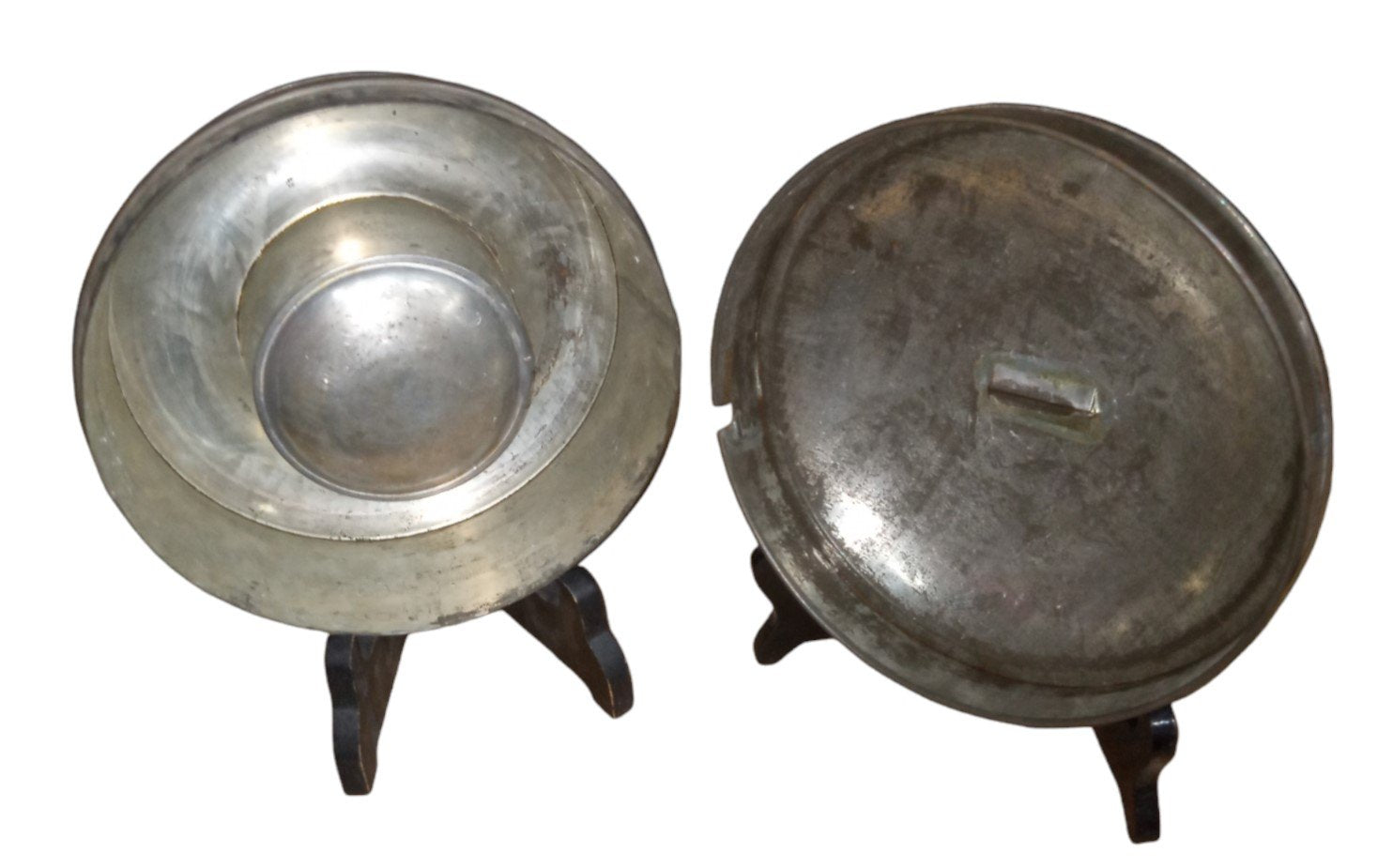 Cake Mold Antique Fries Metal Vintage with Handle