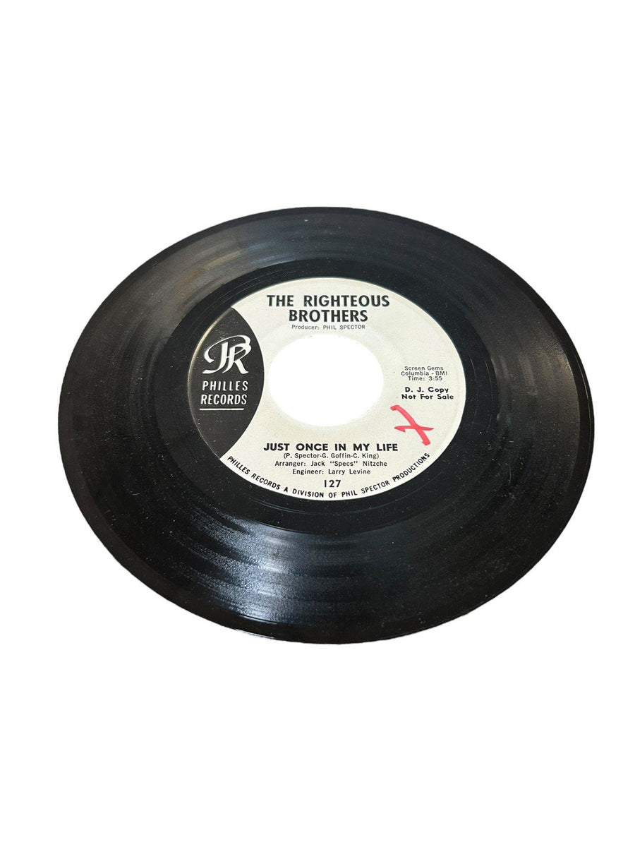 The Righteous Brothers 7" Vinyl Record "Just Once In My Life"/"The Blues"